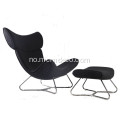 Moderne Imola Wingback Fabric Lounge Chair